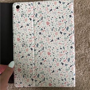 Stylish Terrazzo Tablet Case - Pink and Gray